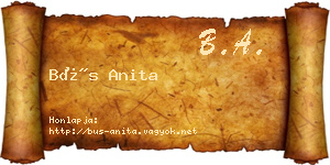Bús Anita névjegykártya